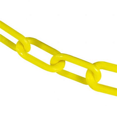 100 ft Lg, Yellow, Plastic Chain - 8DLR8|80002-100 - Grainger
