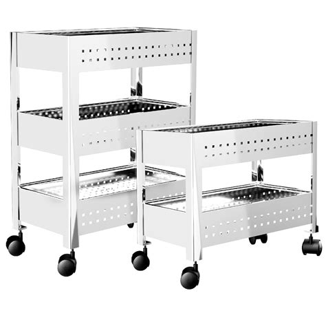 Kuber Industries Pack of 2 Portable & Multi-Utility 2 & 3-Tier Stand ...