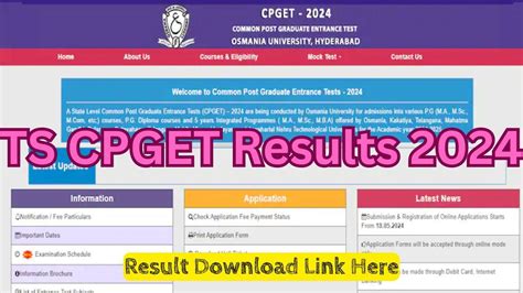 TS CPGET Results 2024 Out, Rank Card Download Link Here