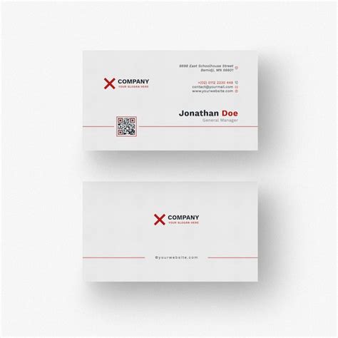 White Business Card Template 的图像结果