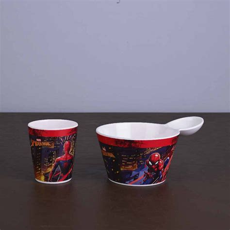 2 pc Fries Bowl & Glass Set - Spiderman – Servewell Dinnerware
