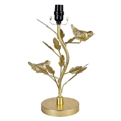 Providence Brushed Brass Metal Bird Small Lamp Base, 16"