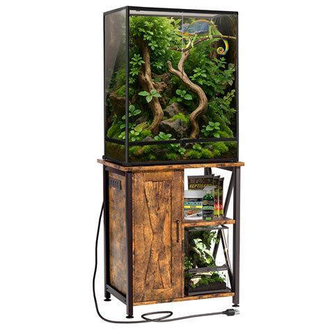 Herture 45-67 Gallon Reptile Tank Stand with Power Outlet, Terrarium ...
