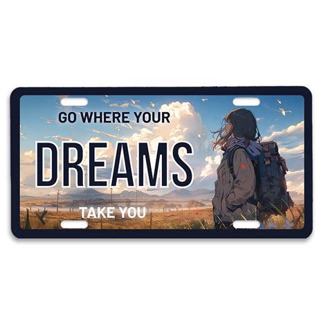 Travel License Plate: Path to Dreams – Motivational Gifts