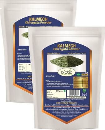 biotic Kalmegh Powder (Andrographis paniculata) Swertia Chirata ...