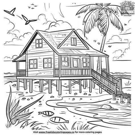 Realistic House Coloring Pages