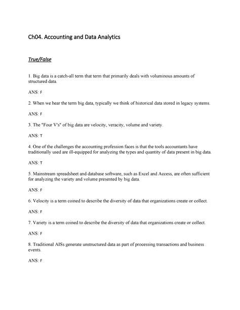 Chapter 04. Accounting and Data Analytics in the Digital Age - Ch 04 ...