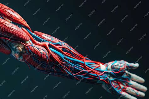 Premium Photo | Human anatomy arm vein structure system