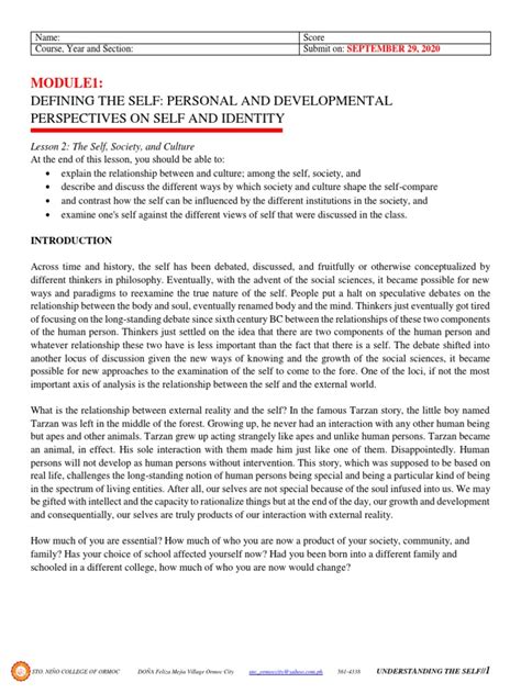 Image result for Understanding the Self Module 1