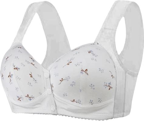 Front Closure Daisy Bras Front Snap Bras for Senior Women Cotton Bras ...