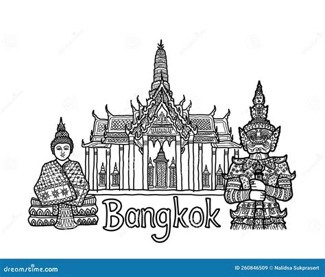 Thai Yaksha Or Yaksa Is A Demon Giant And A Guardian Of The Gates At Wat Phra Kaew, A Buddhist ...