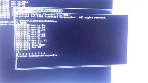 Image result for Windows 1.0 Debug Command