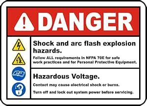 SRGInfotech UV printed Acrylic board |Danger Arc Flash & Shock Hazard ...
