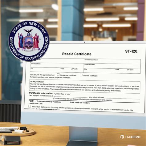 Get a New York Resale Certificate Online | TaxHero