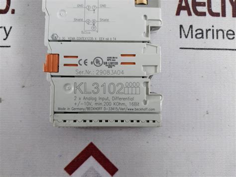 Beckhoff Kl3102 2 X Analog Input, Differential Module – Aeliya Marine Tech®