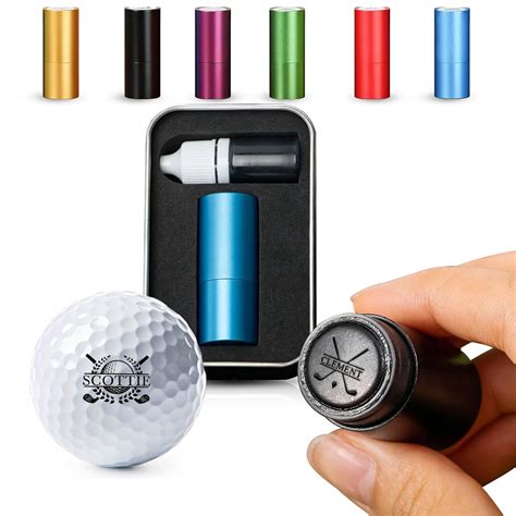 UIDMEN Personalized Golf Ball Stamp with Metal Storage Case, Custom ...