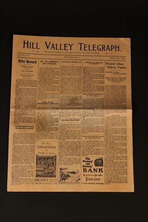 The Prop Gallery | Hill Valley Telegraph newspaper