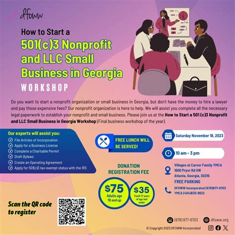 How to Start a 501(c)3 nonprofit organization in Georgia Workshop, 1600 ...