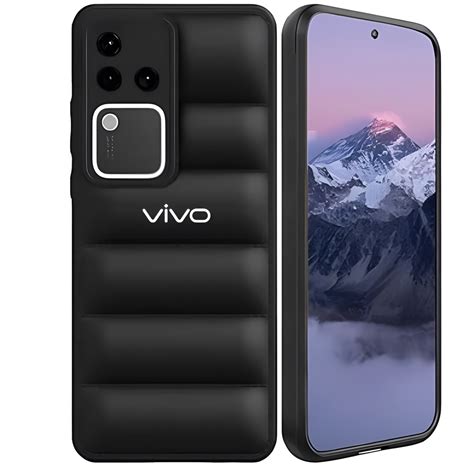 Black Puffon silicone case for Vivo V30 Pro 5G – The Hatke