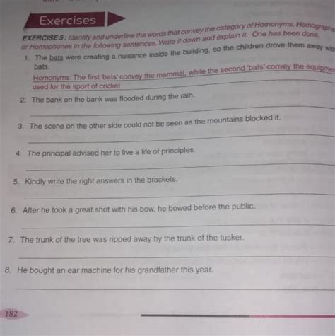 Exercises EXERCISE 5: Identify and underline the words that convey the ...