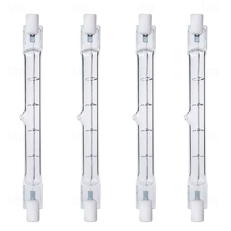 R7S 118mm T3 300W Dimmable Double Ended J-Type Bulbs, 4 Pack for Work ...