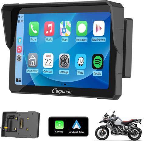 Schermo CarPlay Wireless Per Moto CAMECHO 5 Pollici - GPS, IP68 Impermeabile, Touchscreen, 2025
