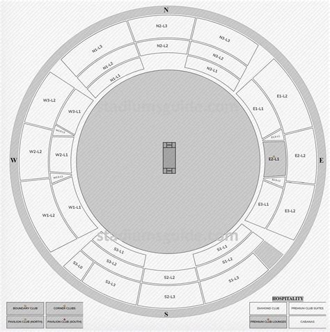 Nassau Cricket Stadium Seating Chart with Seat Numbers, NYC Stadium WC ...
