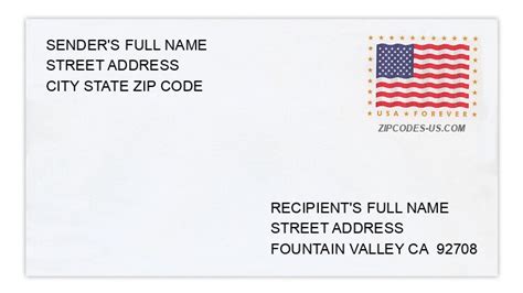 FOUNTAIN VALLEY, California ZIP Codes
