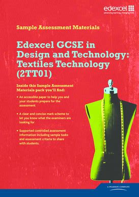 Fillable Online Edexcel GCSE in Design and Technology: Textiles ...