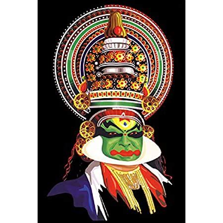 SIGN EVER Kerala Traditional Kathakali Art Wall Poster Home Bedroom ...