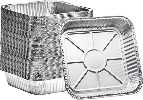 Displastible 8" Square Disposable Aluminum Cake Pans 10 Pack - Walmart.com