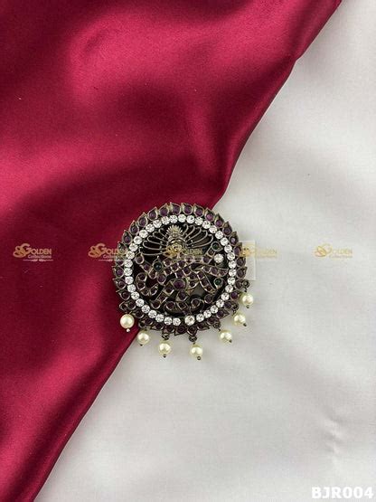 Black Kemp Rakodi for Bharatanatyam | Temple Jewellery Bun Disc ...