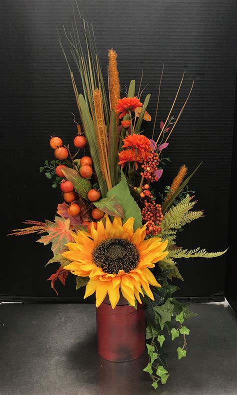 Small Milk Can Fall Arrangement by Andrea Thanksgiving Floral ...