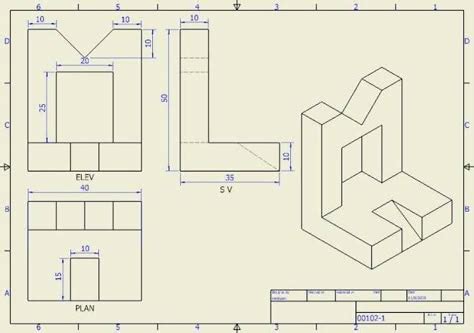 Image result for Drawing First Angle Projection