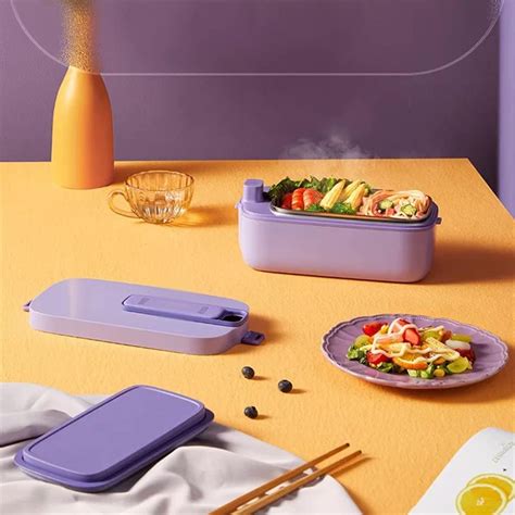 Buy HOUKAI 1L Wireless Electric Lunch Box Food Container Portable Food ...