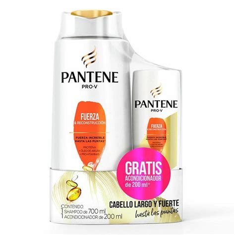 Shampoo y Acondicionador Pantene Pro-V Fuerza y Reconstrucción.