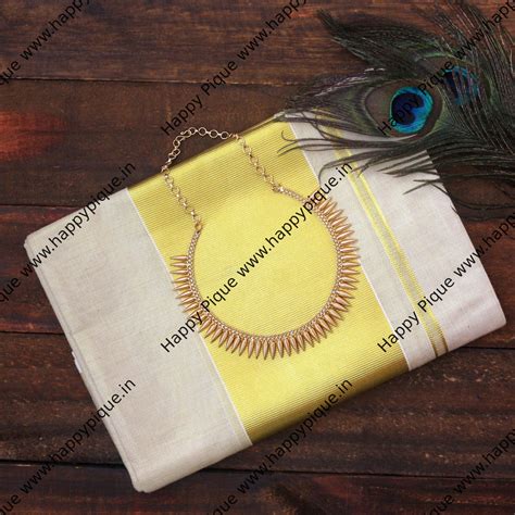 Real Gold Look Traditional Vari Mulla Mottu Necklace – Happy Pique