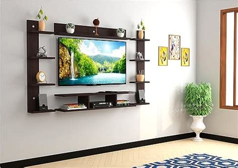 Odestar TV Unit Engineering Wood Finish TV Stand Wall Mount with Set ...