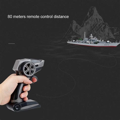 ROIY RC 2.4G Large Remote Control Boat Warship Electric Boat Model ...