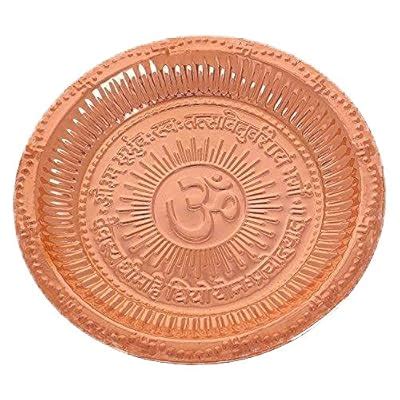 SWARA ONLINE Handmade Copper Pooja Plate with Om Symbol and India | Ubuy