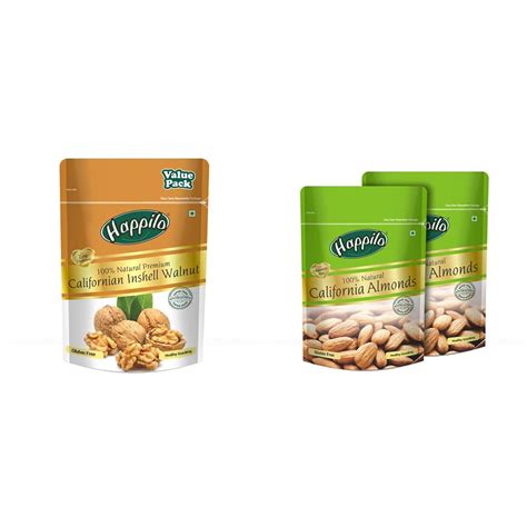 Happilo Premium 100% Natural Californian Inshell Walnut Kernels Value ...