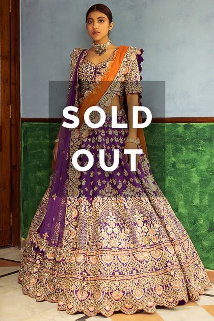 Angad Singh Purple Hand Embroidered Lehenga Set – Kuro Clothing India