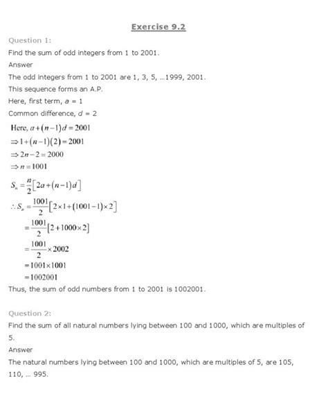 Sequences And Series, Class 11 Mathematics NCERT Solutions
