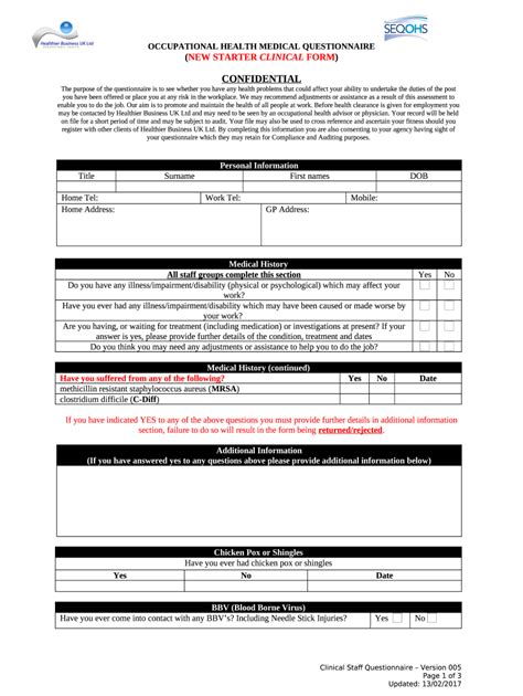 Occupational Health Medical Questionnaire - Fill Out, Sign & Share ...