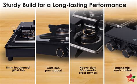 Royal 4 Brass Burner Gas Stove, LPG Gas Stove for Kitchen, ISI-approve