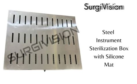 SurgiVision Stainless Steel Instrument Sterilization Box with Silicone ...