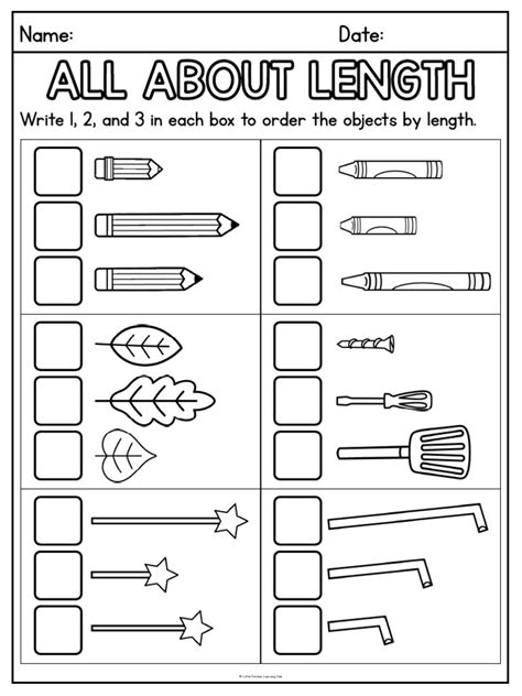 Image result for Beginning Measurement Worksheets