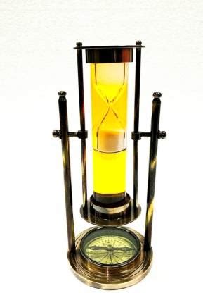 Marine Brass 9" Yellow Liquid Sand Timer Ship Maritime Hourglass ...