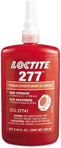 Loctite 27741 Red 277 Large Bolt High Strength Threadlocker, 250 mL ...