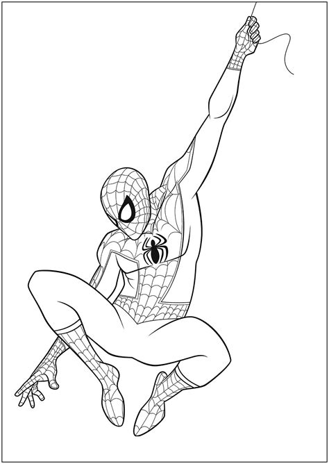 Spiderman Peter Coloring Parker Pages Spider Man Printable Homem ...